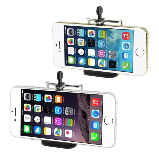 Insten Black Camera Phone Cell Phone Tripod Mount Holder Adapter Monopod Adapter Bracket for iPhone 11 12 Mini Pro Max SE 2020 8 Plus Samsung Galaxy S7 S8 S9 S10 S10e Plus Edge {2}