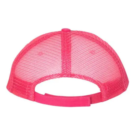Valucap® Sandwich Trucker Cap Stylish Comfortable Fit Charcoal/ Neon Pink {2}
