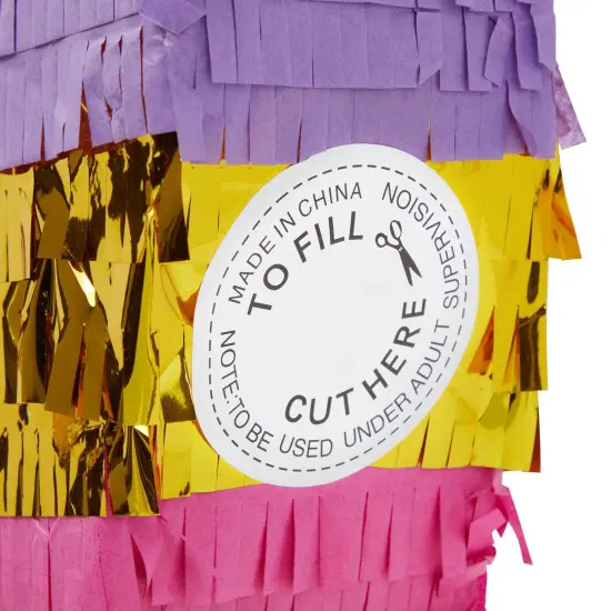 BLUE PANDA Rainbow Number 7 Pinata for Kids Ages 3-14 Birthday Party Decorations, Fiesta, Cinco de Mayo Celebration, Small (12 x 3 x 16.75 In) Multicolor {7}