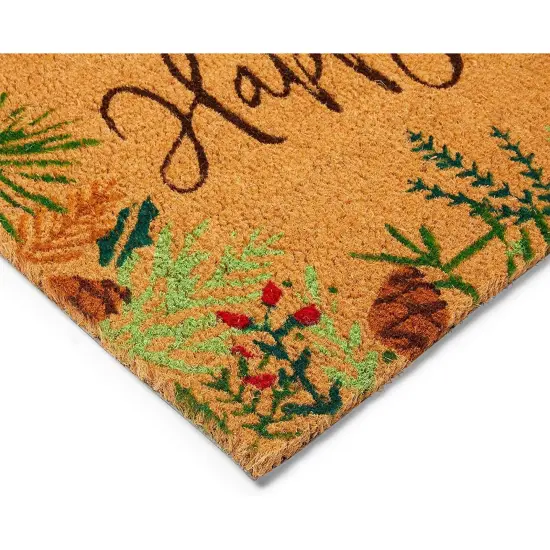 Okuna Outpost Coco Coir Non-slip Christmas Doormat, 17 x 30 Inches, Indoor & Outdoor Doormat for Entrance, Kitchen, Laundry Room, and Patio, Ideal Christmas Decor Brown {5}