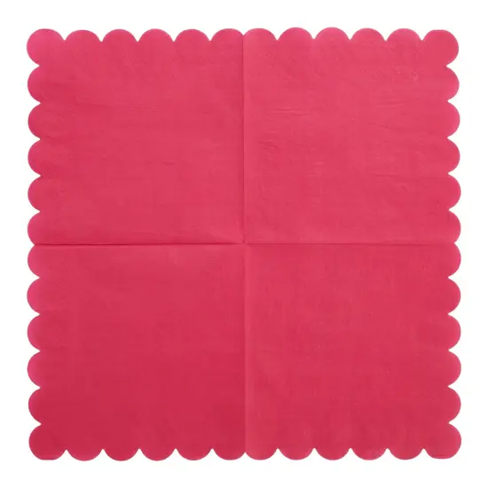 150 Pack Rainbow Colored Scalloped Napkins for Fall, Fiesta, Birthday Parties (6.5 x 6.5 In, 5 Colors) Multicolor {7}