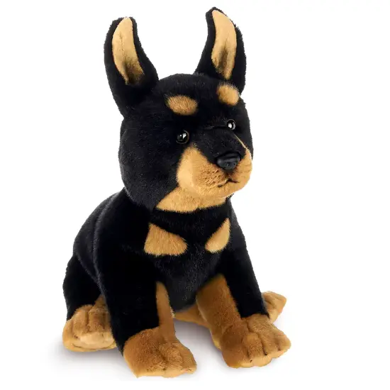 Bearington Thor The Doberman Stuffed Animal, 13 Inches Stuffed Animal Dog, For Ages 3-14 Black {1}