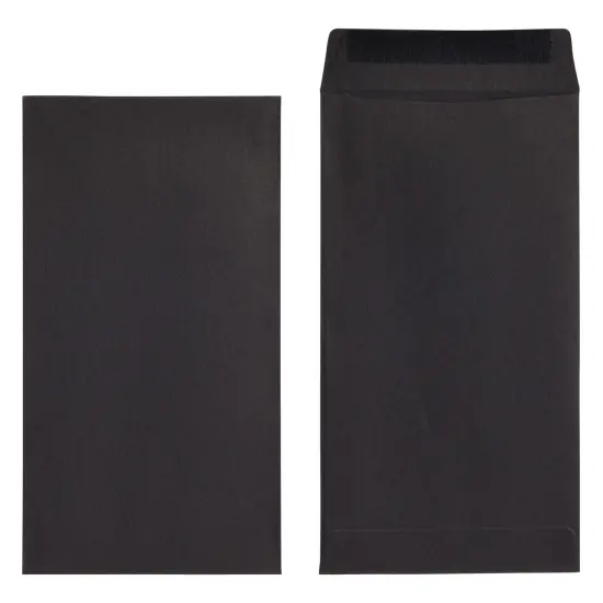 Okuna Outpost 100 Pack Black Money Envelopes for Cash - 100 GSM Kraft Paper - Money Saving Challenges Envelopes for Currency & Coins (3.5x6.5 in) {5}