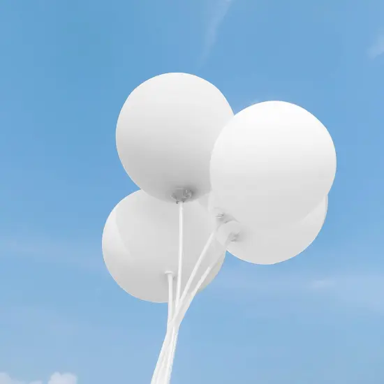 White Balloons 100 Pack 12 Inch White Latex Party Balloons with 2 Rolls of Ribbon Pastel White Helium Balloons for Wedding Birthday Party Baby Shower Engagement Anniversary Party Decorations {5}