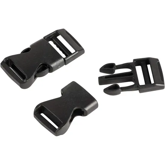 Quick Release Buckles - 100-Pack Side Release Buckles, Adjustable Buckles, Contoured Buckles, Perfect for Backpack, Accessory, DIY, Art Craft, Buckle Replacement, Black, 0.625 Inches {2}