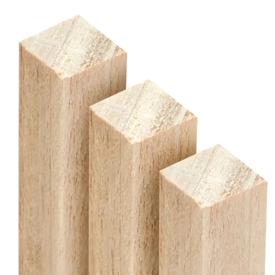 25 Pack Square Wooden Dowels for Crafting, Unfinished Hardwood Sticks for DIY Supplies (1/4 x 12 Inch) Brown {5}