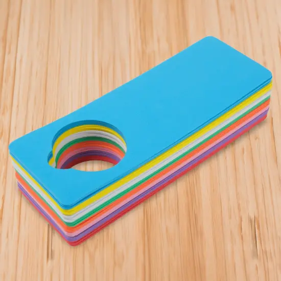 EVA Foam Door Hangers for DIY Crafts, 8 Colors (3.25 x 9.5 Inches, 24 Pack) Multicolor {3}