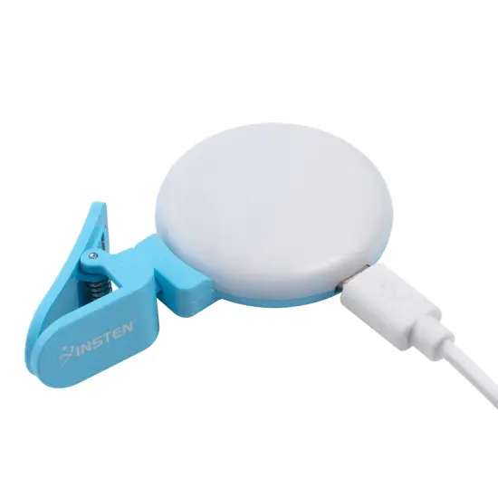 2" Mini Ring Light for Photography and Video, 20 LED Bulbs, 3 Modes, 360 degree, Blue {6}