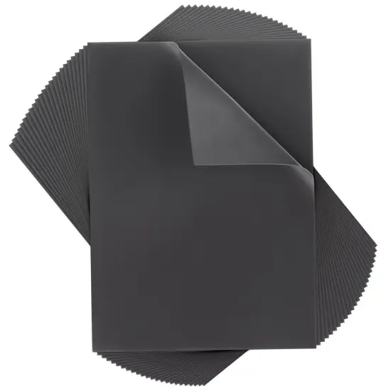 24 Pack Magnetic Sheets for Die Cuts, 5x7 In, Non-Adhesive, Easy-To-Cut for Crafts, Storage, Refrigerator Black {1}