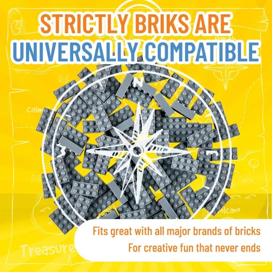 Strictly Briks Classic Bricks Starter Kit, Gray, 96 Pieces, 2x4 Studs, Building Creative Play Set for Ages 3-14, 100% Compatible with All Major Brick Brands Grey {3}