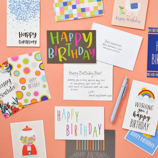 36 Pack Birthday Cards with Envelopes Bulk, Blank Inside for Office, Friends, and Kids (36 Unique Assorted Designs, 4x6 in) Multicolor {2}