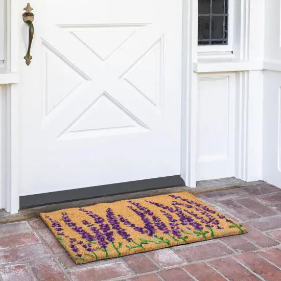 Juvale Lavender Door Mat – Welcome Mat for Front Door, Indoor, Outdoor, Entryway Welcome Rug for Patio, Porch – Coco Coir Doormat (17x30 inches) Brown {2}