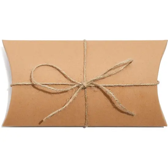 Bright Creations Kraft Paper Pillow Gift Box Set - Pack of 50 - Pillow Box - Gift Set Brown {4}