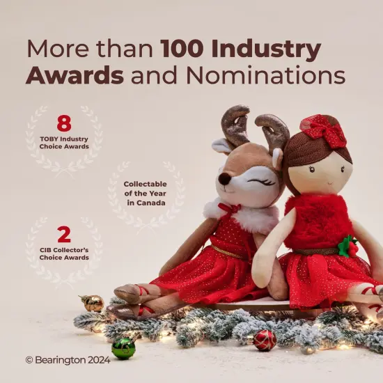 Bearington Darling Dancer Ballerina Reindeer Stuffed Animal, 7 Inch Stuffed Reindeer Christmas Doll, Ideal Christmas Plush Toy Gift for Toddlers, Kids & Teens, For Ages 3-14 Red {4}