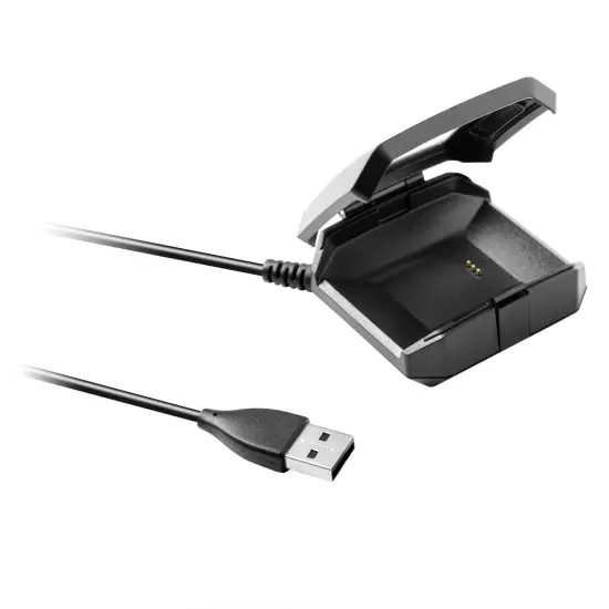 Insten USB Charging Cable Cord Power Charger Dock Cradle compatible with Fitbit Ionic - Black {3}
