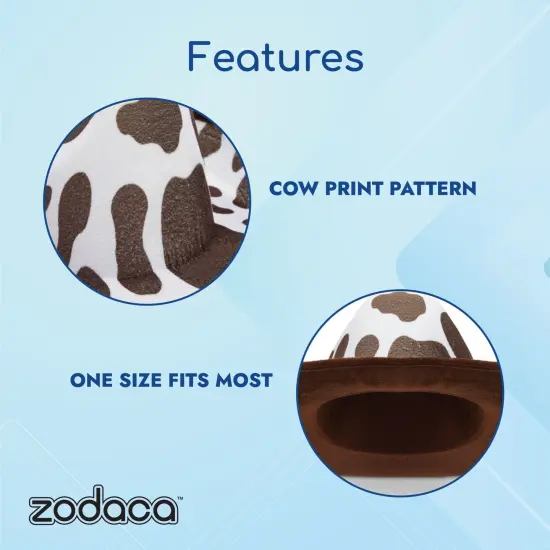 Brown and White Cow Print Western Cowboy Hat for Party, Costume Accessories {4}