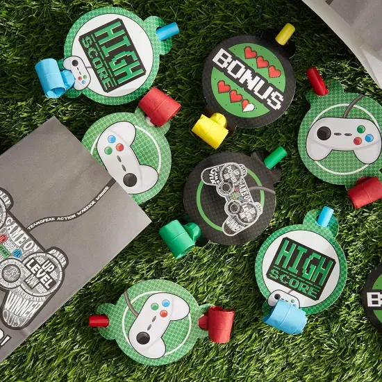 Video Game Birthday Party Favors, Musical Blow Outs (48 Pack) Multicolor {4}