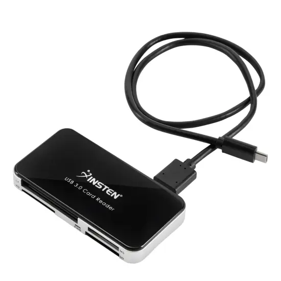 Insten USB C Card Reader USB 3.0 with USB C Cable, 6 in 1 Compatible with SD, microSD, TF, MS, CF, XD, and M2 Cards, Black {6}