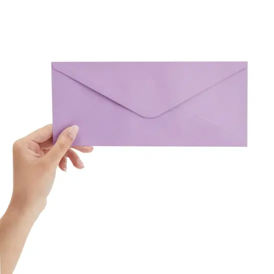 96-Pack #10 Colored Business Envelopes for Checks, Invoices, Mailing Letters, Invitations, Announcements, Office Supplies, Gummed Seal, 6 Pastel Colors (4-1/8 x 9-1/2 in) Multicolor {5}