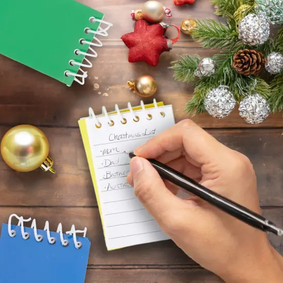 24 Pack Small Notepads for Party Favors - Top Spiral Mini Notebooks Bulk for Stocking Stuffers, Classroom Reward (6 Rainbow Colors, 2.25x3.5 In) Multicolor {2}