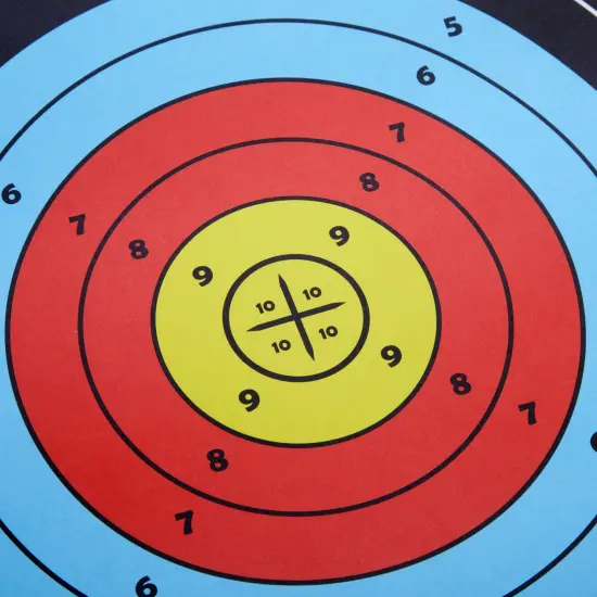 50-Pack Bullseye Large Paper Shooting Range Targets for Pistol Shooting - 17x17 in Bulk Pack for Hunting Accessories, Handguns, Gun Range, Firearms with Colorful Design (10 Rings) Multicolor {6}