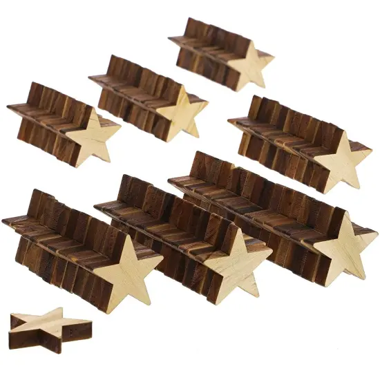 Bright Creations 100-Pack Unfinished Wood Star Cutout Pieces for DIY Crafts, 1 Inch Brown {7}