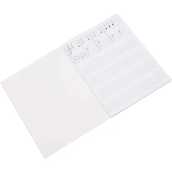 Music Composition Notebooks, Manuscript Staff Paper for Kids, 50 Sheets (3 Pack) Black {4}