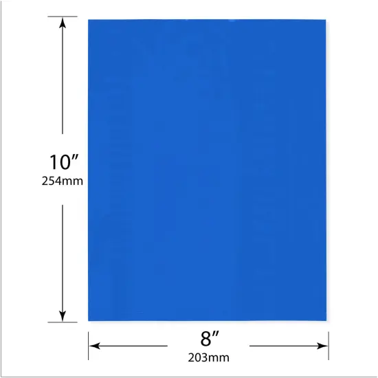 Plymor 8" x 10", Blue 2 Mil Flat Open Plastic Poly Bags {3}