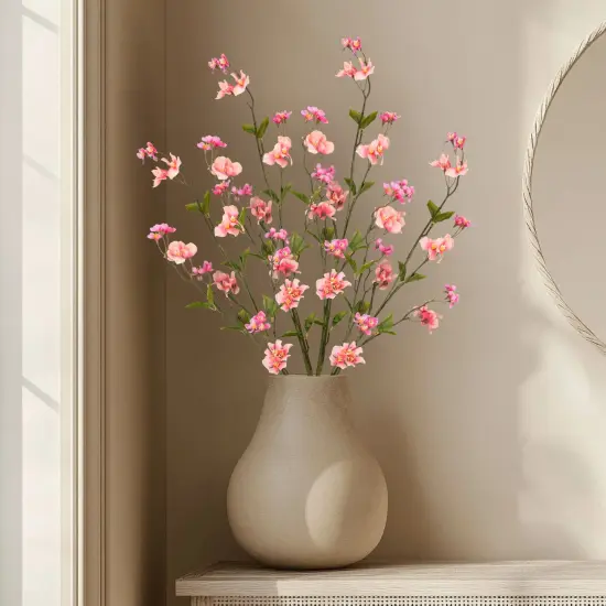 Northlight Sweet Pea and Purslane Artificial Floral Sprays - 46" - Pink and Purple - Set of 4 {1}