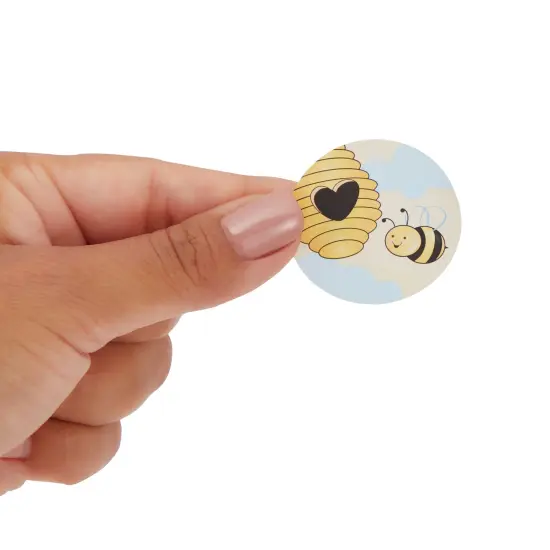 1000 Pieces Bumble Bee Stickers for Kids, Classroom Reward, DIY Crafts, Round, 9 Designs (1.5 In) Multicolor {3}