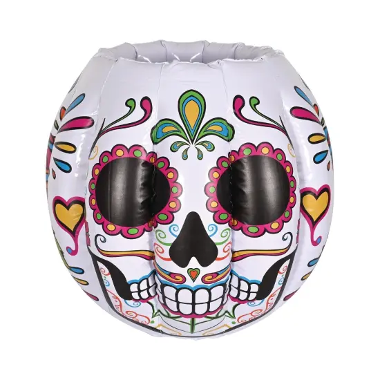 6 Pack Bulk Inflatable DOD Sugar Skull Cooler {1}