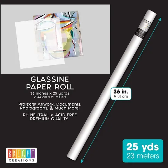 Glassine Paper Roll for Artwork, Crafts, and Baked Goods (36 Inches x 25 Yards) {4}