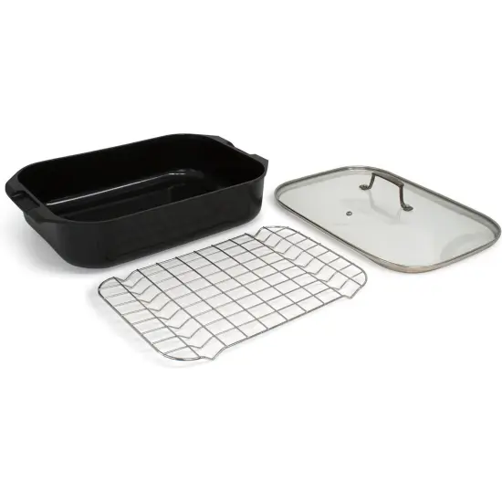 Blu. Cookware Roasting Pan with Lid and Roasting Rack, Non-Toxic {1}