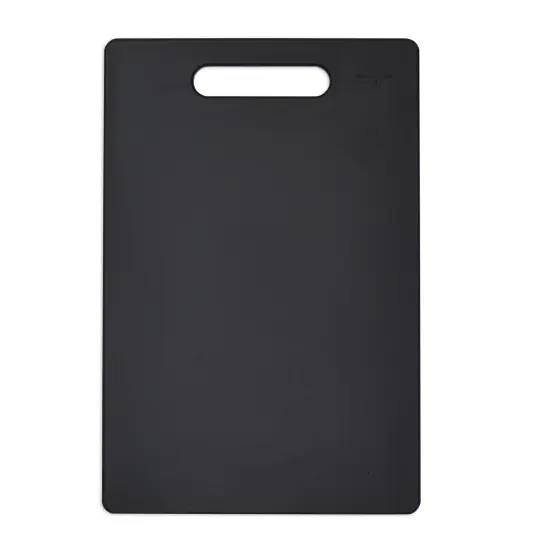 2 Pack Small Plastic Cutting Boards for Kitchen with Handles for Food, Fruits, Vegetables (Black, 7.7 x 11.6 In) {5}
