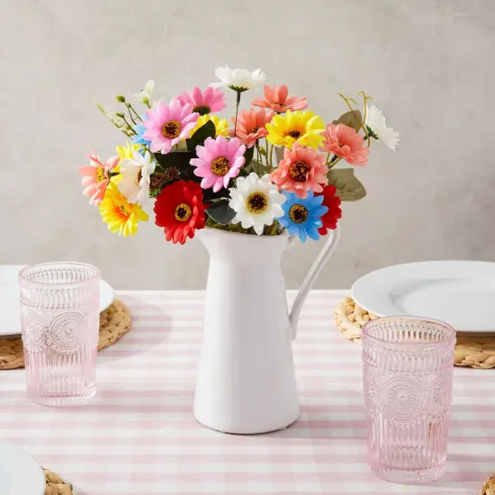 Juvale 60 Pack Artificial Daisy Flowers - 6 Colors, 2 Inches, Fake Carnations for Wedding, Bridal Shower & Valentine's Day Decorations, Arts and Crafts Multicolor {2}