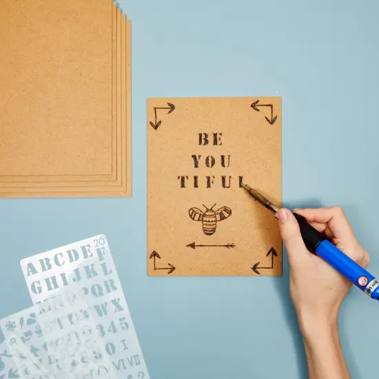 30 Sheets Thin MDF Wood Boards for Crafts, 2mm Medium Density Fiberboard (6 x 8 In, Brown) {2}