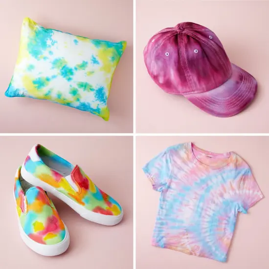 26-Color Tie Dye Kit for Adults, Kids - Fabric Dyes for Clothing with Instructions, Table Cover, Rubber Bands, Gloves, and Aprons Multicolor {4}