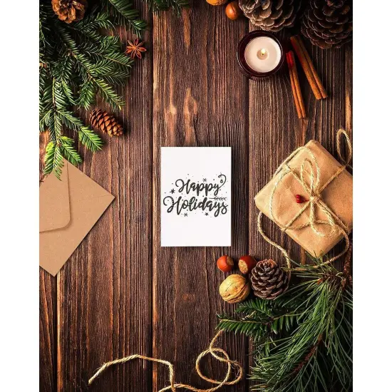 Best Paper Greetings 48 Pack Merry Christmas Greeting Cards, 4x6 Inches Xmas Note Card Box Set, Holiday Cards with Envelopes Blank Inside for Holiday Greetings, 6 Gold Foil Snowflake Designs White {3}