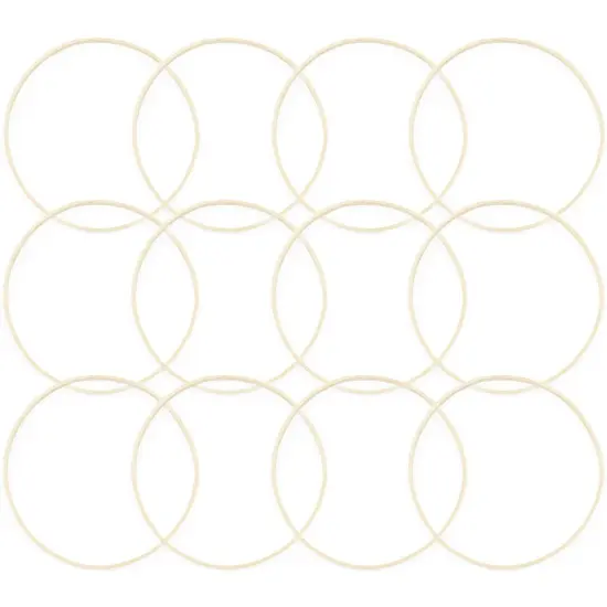 Bamboo Rings for Crafts, Macrame, and Dreamcatchers (10.2 Inches, 12 Pack) {1}