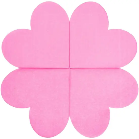 Heart Shaped Paper Napkins for Valentine's Party, Hot Pink (6.5 x 6.5 In, 50 Pack) {5}