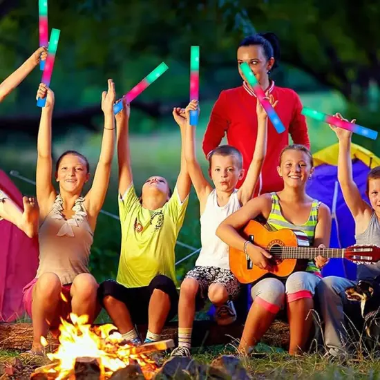 44 PCS Foam Glow Sticks with 3 Modes Colorful Flashing, Glow Sticks Party Pack, Glow in Dark Party Supplies, foam Glow Sticks Bulk for Wedding, Raves, Concert, Party, Halloween Party,4th of July {4}