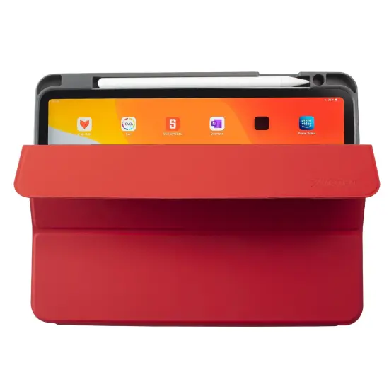 Insten - Soft TPU Tablet Case For iPad Pro 11 inch 2020, Multifold Stand, Magnetic Cover Auto Sleep/Wake, Pencil Charging, Light Red {7}