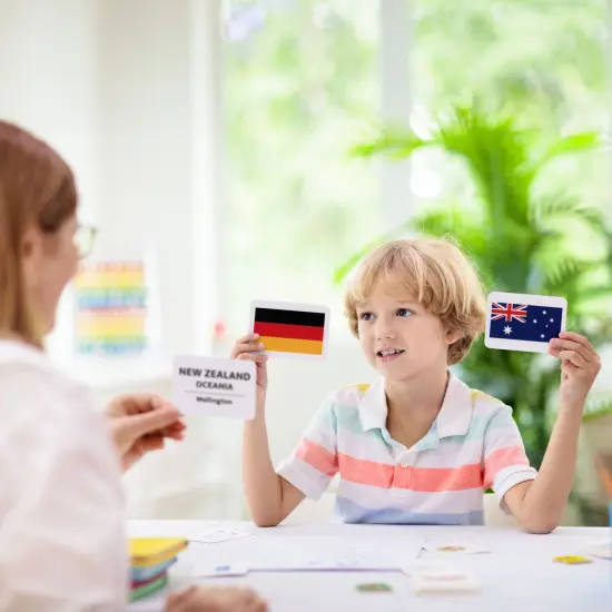 BLUE PANDA 205 Countries of The World Flags Flash Cards for Kids Ages 3-14 - Geography Country Flashcards with Continent and Capital - Double-Sided Cards (2.5 x 3.5 in) {4}