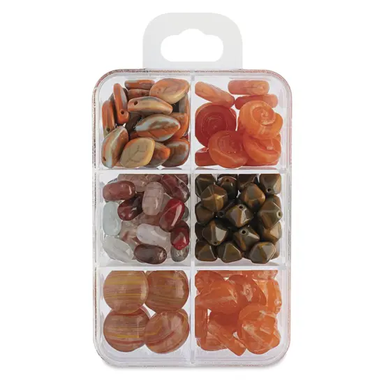 John Bead Czech Glass Bead Recipe Box - Carrot Cake {1}