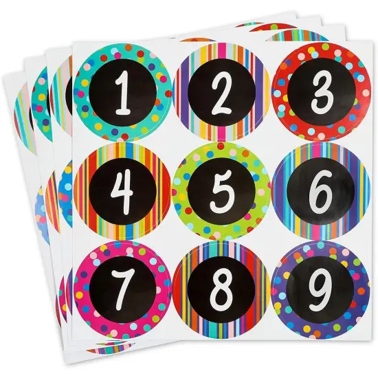 Spot Markers, Round Numbers Stickers for Classroom Line-Up (36 Pack) {1}