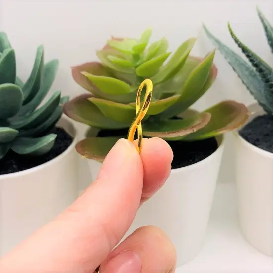 Gold Infinity Connector Charms, 23x8mm {4}