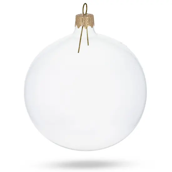 Set of 4 Clear Glass Ball Christmas Ornaments DIY Craft 4 Inches {4}