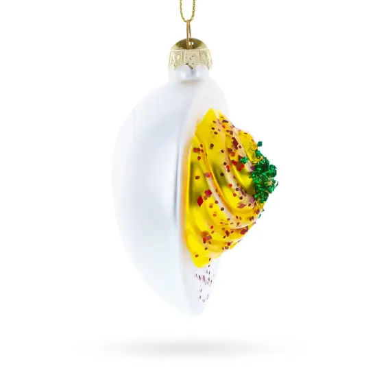 Deviled Egg Glass Christmas Ornament {3}