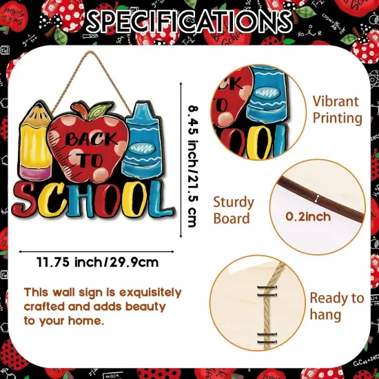 Back to School Decorations First Day of School Wooden Door Sign {5}