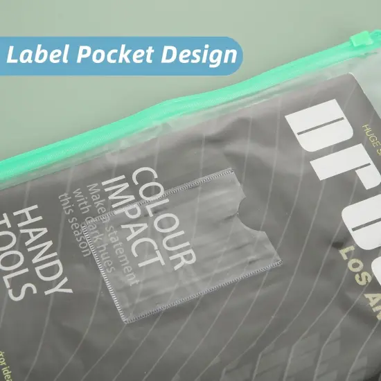 60 Pcs Poly Zip Envelopes, A4 Letter Size - 5 Color {4}